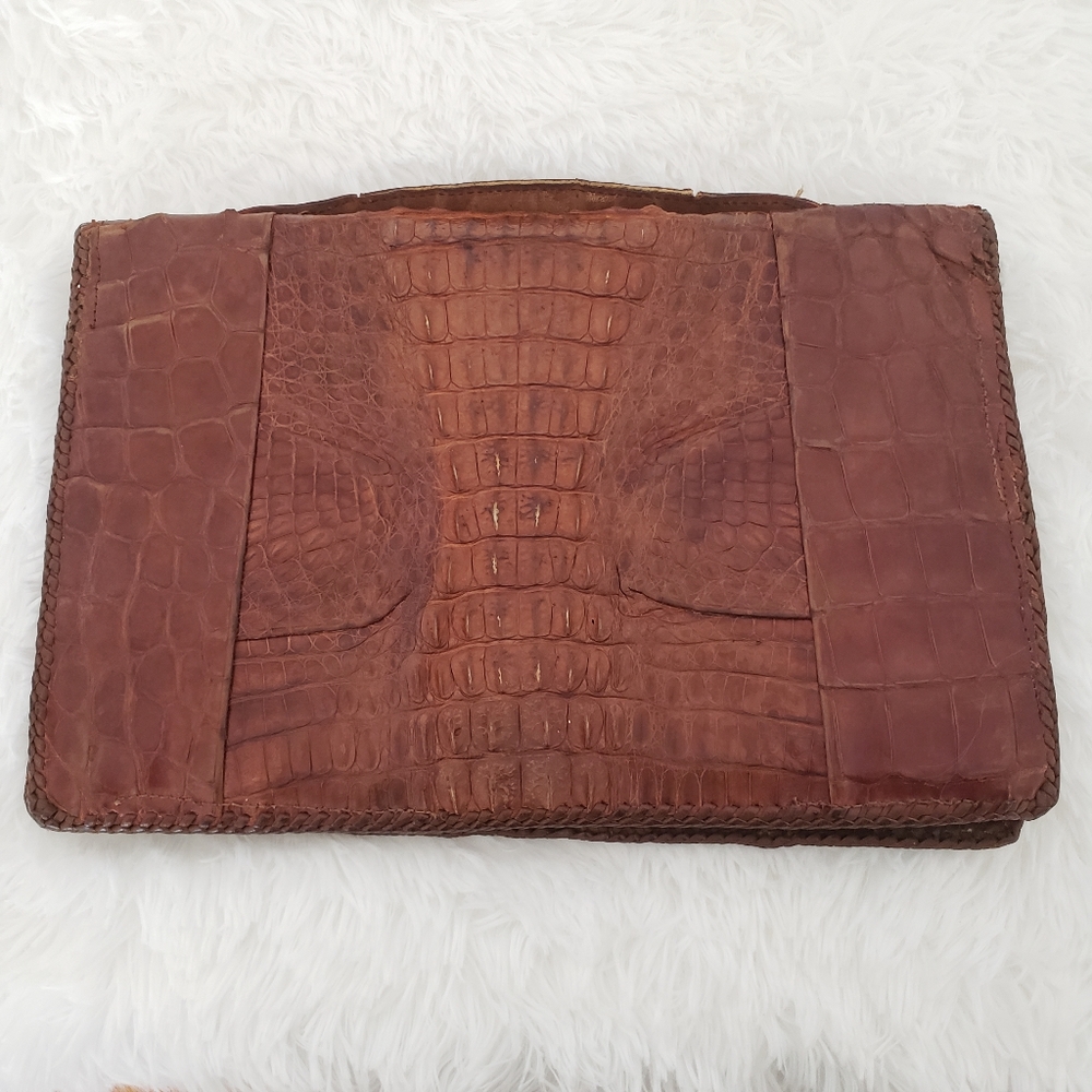 Vintage Alligator Clutch/Organizer